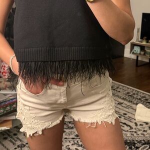 Express lace trim shorts
